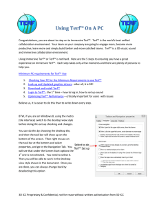 Using Terf™ On A PC