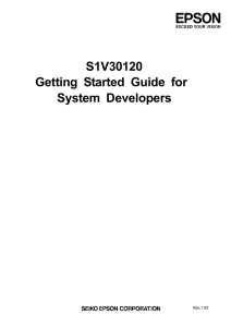 S1V30120 Getting Started Guide for System Developers