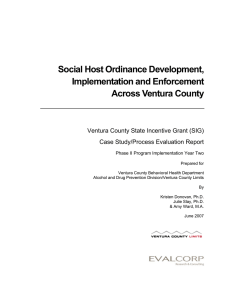 Social Host Ordinance Development, Implementation and