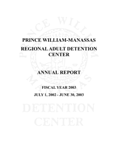 prince william-manassas regional adult detention center annual report