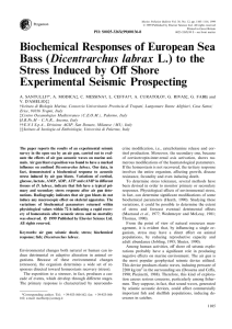 Biochemical Responses of European Sea Bass