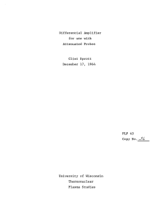 Differential Amplifier for use with Attenuated Probes Clint Sprott