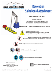 F-734RSA: Revolution Spine Board Instructions