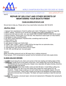 REPAIR OF GELCOAT AND OTHER SECRETS OF MAINTAINING