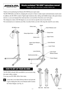 HOW TO SET-UP YOUR RS-5000 Bicycle workstand “RS