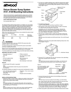 Atwood Shower Sump