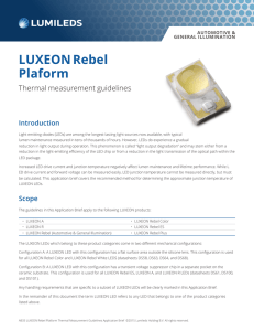 LUXEON Rebel Platform Thermal Measurement Guidelines