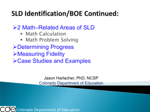 2 Math–Related Areas of SLD - Colorado Department of Education