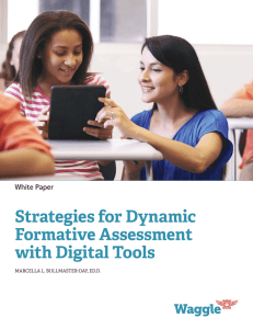 Strategies for Dynamic Formative Assessment with Digital