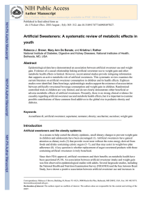 Artificial Sweeteners