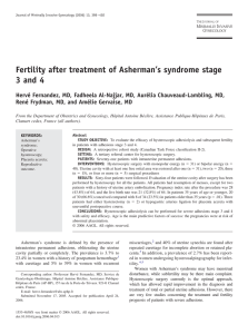 Fertility after treatment of Asherman`s syndrome stage 3 and 4