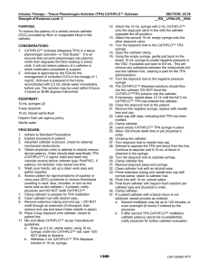 SECTION 25: INFUSION THERAPY: Tissue Plasminogen Activator