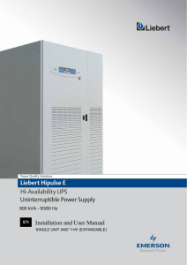 Liebert Hipulse E Hi-Availability UPS Uninterruptible