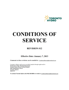 CONDITIONS OF SERVICE