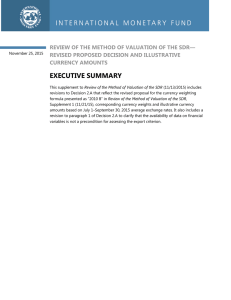 Review of the Method of Valuation of the SDR -- Revised