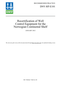 DNV-RP-E101: Recertification of Well Control Equipment for the