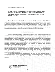 cispi designation 310-11 specification for coupling for use in