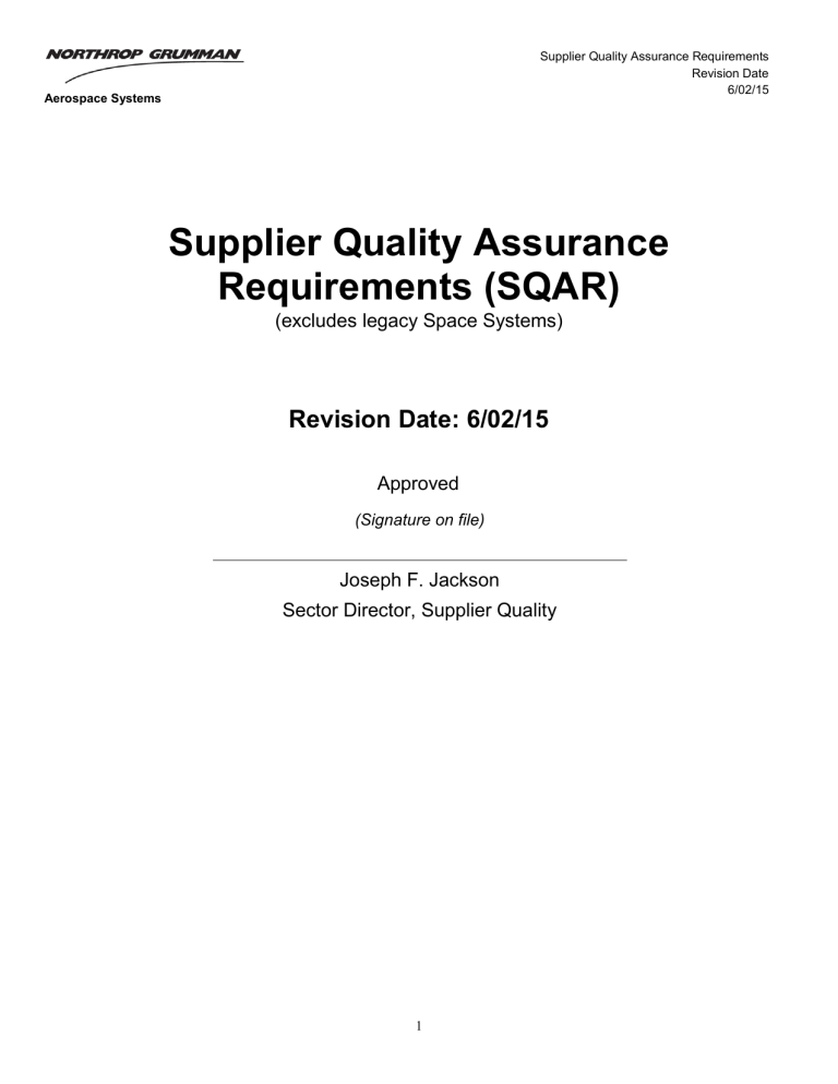 supplier-quality-assurance-requirements-sqar