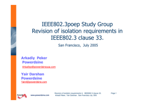 Revision of IEEE802.3af Isolation requirements
