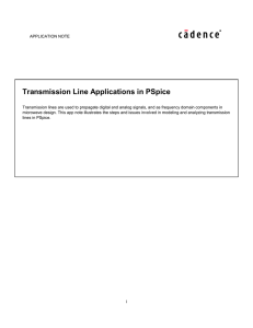 Transmission Line Applications in PSpice