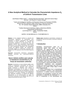 Abstract   A new analytical method for calculating the characteristic