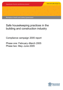 Safe housekeeping practices in the building and construction industry
