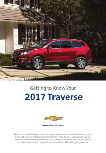 2017 Chevrolet Traverse Mid Size Crossover SUV Manual