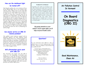 On Board Diagnostics (OBD II)