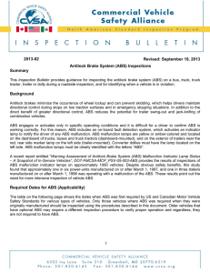 Antilock Brake System (ABS) Inspections - CVSA