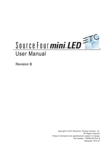 ETC Source Four Mini LED User Manual