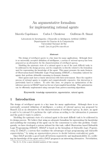 An argumentative formalism for implementing rational agents