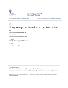 Using assumptions in service composition context