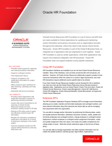 Oracle Human Resources Foundation