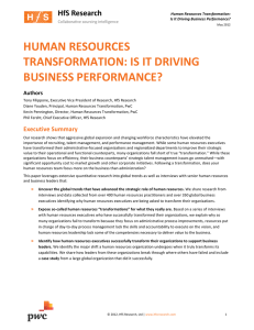 Human Resources Transformation