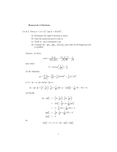 Homework 3 Solutions 5.4 # 2. Given x = [1 1 1 1] and y = [8 2 2 0]