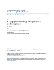 K ->pi pi phenomenology in the presence of electromagnetism