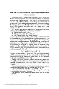 REAL-VALUED FUNCTIONS ON PARTIALLY ORDERED SETS {p\p