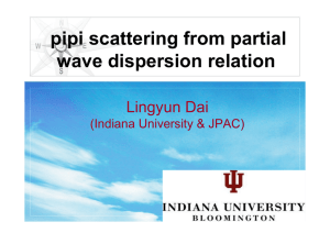 pipi scattering from partial wave dispersion relation
