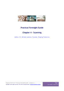 Practical Foresight Guide Chapter 4 – Scanning