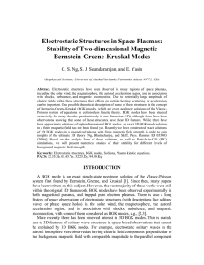 Electrostatic Structures in Space Plasmas: Stability of