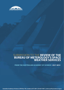 Submission to the Review of the Bureau of Meterology`s Space
