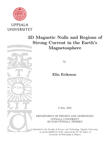 3D Magnetic Nulls and Regions of Strong Current in the
