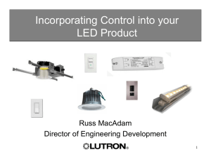 Incorporating Control into your LED P dt Product
