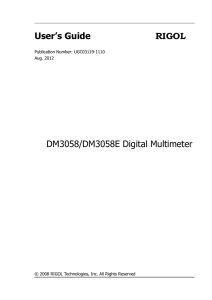 User`s Guide RIGOL DM3058/DM3058E Digital Multimeter