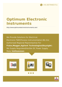 Brochure - Optimum Electronic Instruments