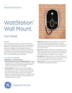 DET-837 WattStation Wall Mount Fact Sheet