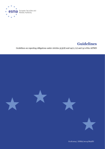 Guidelines on reporting obligations under Articles 3(3)(d) and 24(1), (2