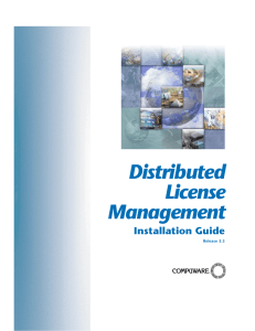 Distributed License Management Installation Guide Release 3.3