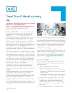 Zika Virus Travel Health Advisory - Travel Insurance from AIG Travel