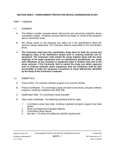 OVERCURRENT PROTECTIVE DEVICE COORDINATION STUDY